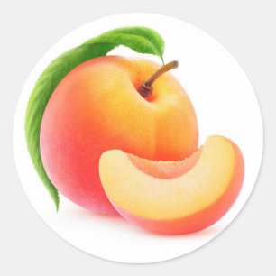 Pfirsich Runder Aufkleber