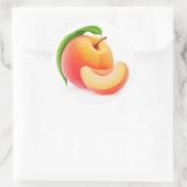 Pfirsich Runder Aufkleber (Tasche)