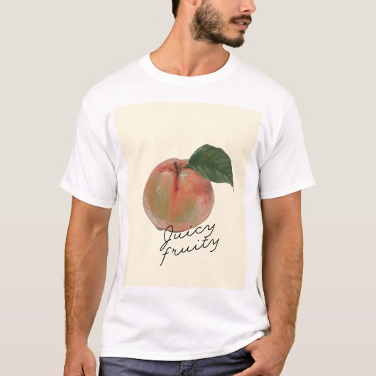 Pfirsich ; Saftig & Fruchtig  T-Shirt (Vorderseite)