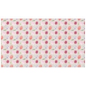 Pfirsich-Sahnestreifenwatercolor-Blumen Tischdecke (Vorderseite (Horizontal))