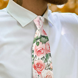 Pfirsich-Schimmer-Rosen Krawatte