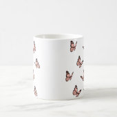 Pfirsich-Schmetterlinge Kaffeetasse (Mittel)