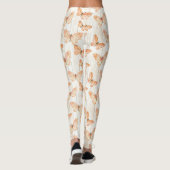 Pfirsich-Schmetterlinge Leggings (Rückseite)