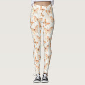 Pfirsich-Schmetterlinge Leggings (Vorderseite)