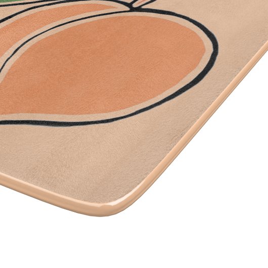 Pfirsich Schneidebrett (Ecke)