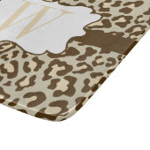 Pfirsich-Schneidebrett Monogramm-Leopard-Browns Schneidebrett (Ecke)