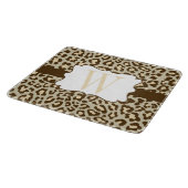 Pfirsich-Schneidebrett Monogramm-Leopard-Browns Schneidebrett (Ecke)