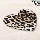 Pfirsich Schwarz Creme Leopard Weihnachten Untersetzer (angewinkelt)