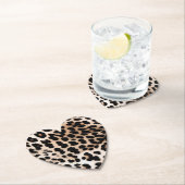 Pfirsich Schwarz Creme Leopard Weihnachten Untersetzer (Vor Ort)
