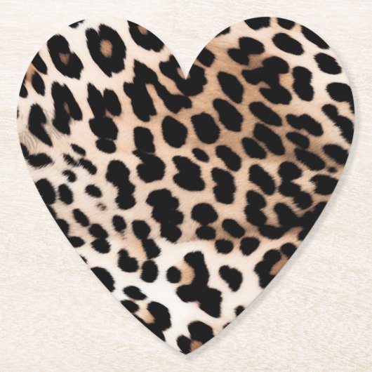 Pfirsich Schwarz Creme Leopard Weihnachten Untersetzer (Vorderseite)