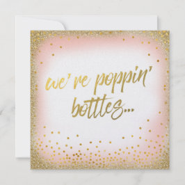 Pfirsich sind wir Poppin Flaschen-Einladungs-Perle Einladung