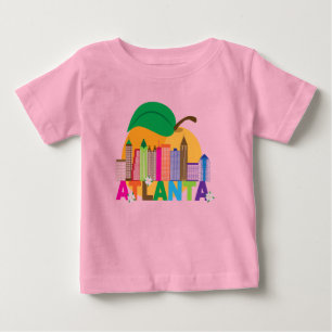 Pfirsich-Skyline Atlantas, Georgia Baby T-shirt