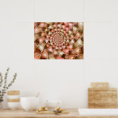 Pfirsich-Spirale mit Sahne Poster (Küche)