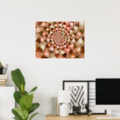 Pfirsich-Spirale mit Sahne Poster (Heimbüro)
