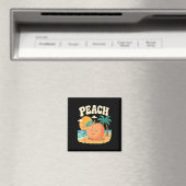 Pfirsich Strand Sommer Retro süße Frucht Sonnenunt Magnet (In Situ (Geschirrspüler))