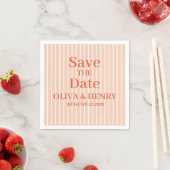 PFIRSICH STREIFEN STILVOLLE EINFACHE SCHRIFT SAVE  SERVIETTE (Beispiel)