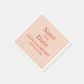 PFIRSICH STREIFEN STILVOLLE EINFACHE SCHRIFT SAVE  SERVIETTE (Ecke)