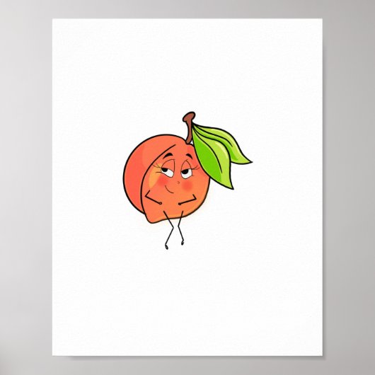 Pfirsich, süße Wangen, fruchtiges Thema Poster (Vorne)