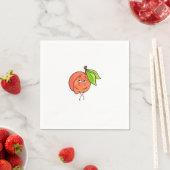 Pfirsich, süße Wangen, Obst Thema Serviette (Beispiel)
