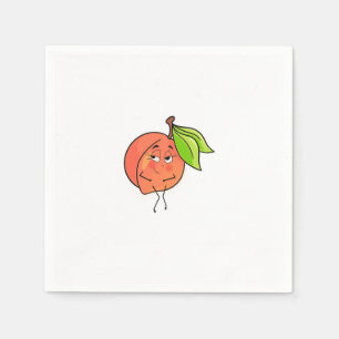 Pfirsich, süße Wangen, Obst Thema Serviette