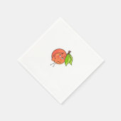 Pfirsich, süße Wangen, Obst Thema Serviette (Ecke)