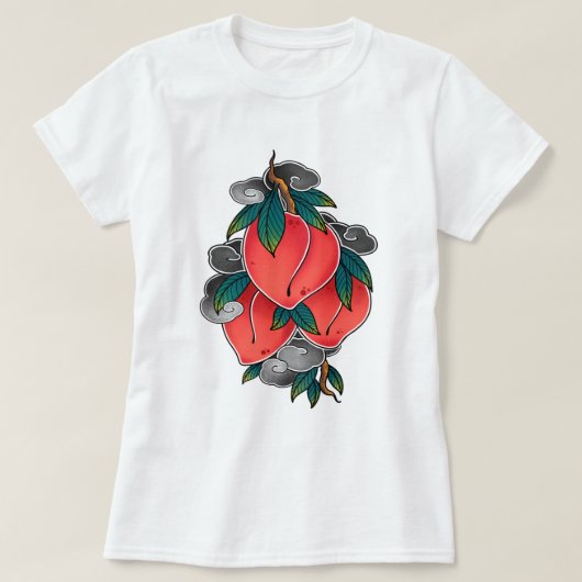 Pfirsich T-Shirt (Design vorne)