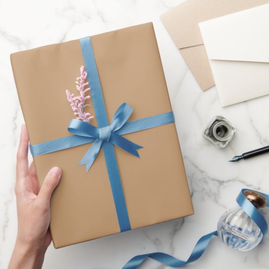 Pfirsich-Tan-Farbbblock | Sanfte Hochzeitsgestaltu Geschenkpapier (Schenken)