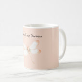 Pfirsich-Träume Libelle Kaffeetasse (VorderseiteRechts)