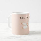Pfirsich-Träume Libelle Kaffeetasse (Vorderseite Links)