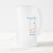 Pfirsich trifft Bama Frosted Mug Mattglas Bierglas (VorderseiteRechts)