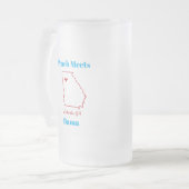 Pfirsich trifft Bama Frosted Mug Mattglas Bierglas (Vorderseite Links)