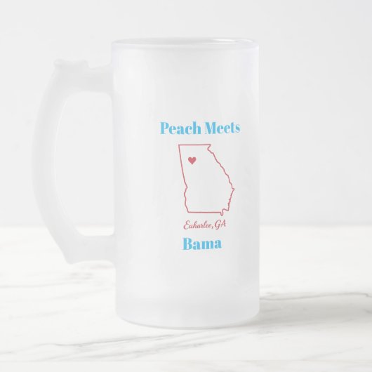 Pfirsich trifft Bama Frosted Mug Mattglas Bierglas (Links)