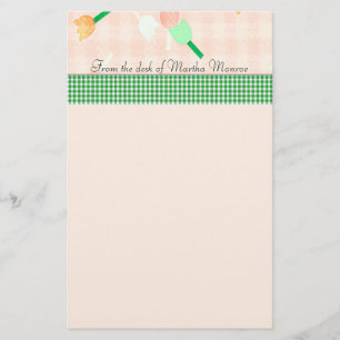 Pfirsich-Tulpe-Briefpapier Briefpapier