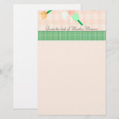 Pfirsich-Tulpe-Briefpapier Briefpapier (Vorne/Hinten)
