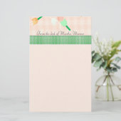 Pfirsich-Tulpe-Briefpapier Briefpapier (Stehend Vorderseite)
