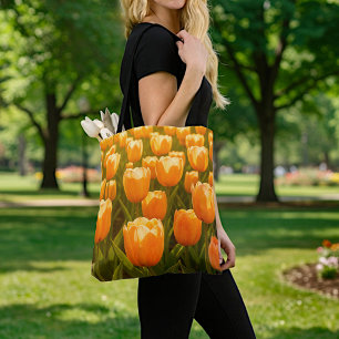 Pfirsich-Tulpen-Tasche Tasche