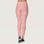Pfirsich-Tweed-Leinenmuster  Leggings (Rückseite)