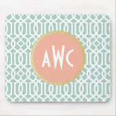 Pfirsich-u. Minzen-Gitter Mousepad (Vorne)