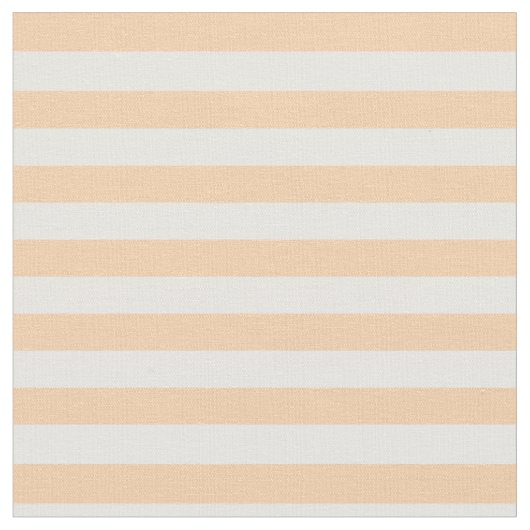 Pfirsich u. Weiß Striped Stoff (Nahaufnahme)