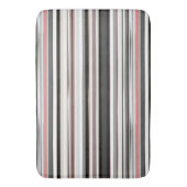 Pfirsich und Abstrakte graue Streifen Badematte (Vorderseite Vertikal)