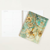 Pfirsich und Aquamariner, Abstrakter Blumengarten Planer (Anzeige)