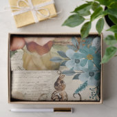 Pfirsich und Aquamariner Vogelkäfig Seidenpapier (Geschenk)