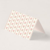 Pfirsich- und Beigetöne Fancy Floral Platzkarten T (Rückseite)