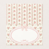 Pfirsich- und Beigetöne Fancy Floral Platzkarten T (Außenseite Aufgefaltet)