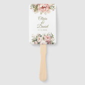 Pfirsich und Blush Pink Blues Hochzeitsprogramm Fächer (Vorderseite)