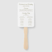 Pfirsich und Blush Pink Blues Hochzeitsprogramm Fächer (Rückseite)