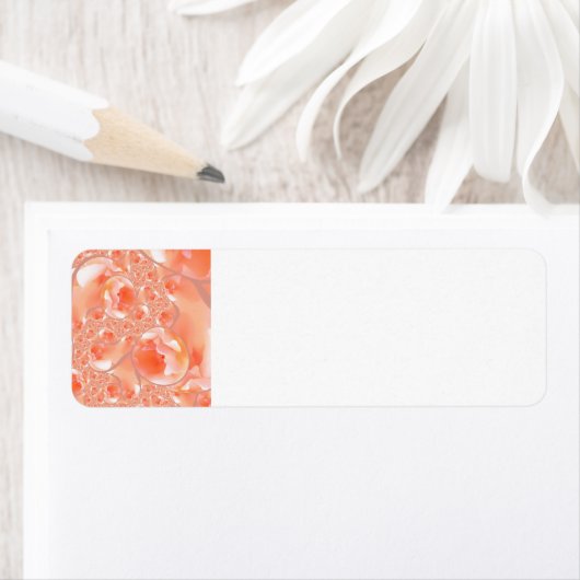 Pfirsich und Creme-Adresse und Versandetiketten (Insitu)