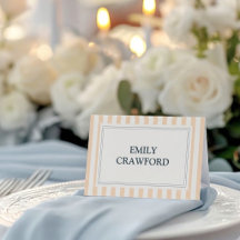 Pfirsich- und Creme-gestreifte Hochzeit
