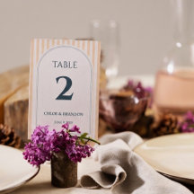 Pfirsich- und Creme-gestreifte Hochzeit