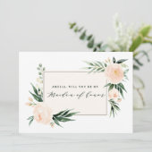 Pfirsich und cremefarbene Aquarellmädchen (Stehend Vorderseite)